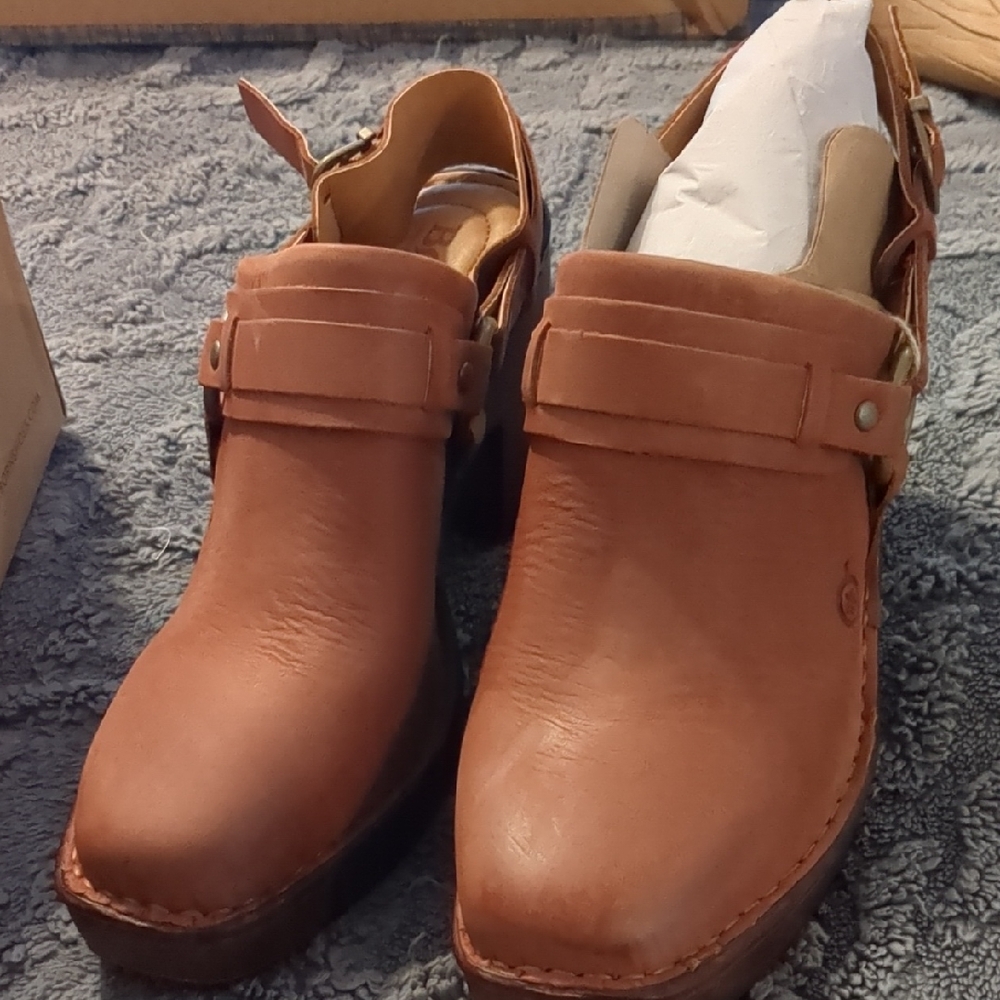 Born Primitive Tan Leather Mules